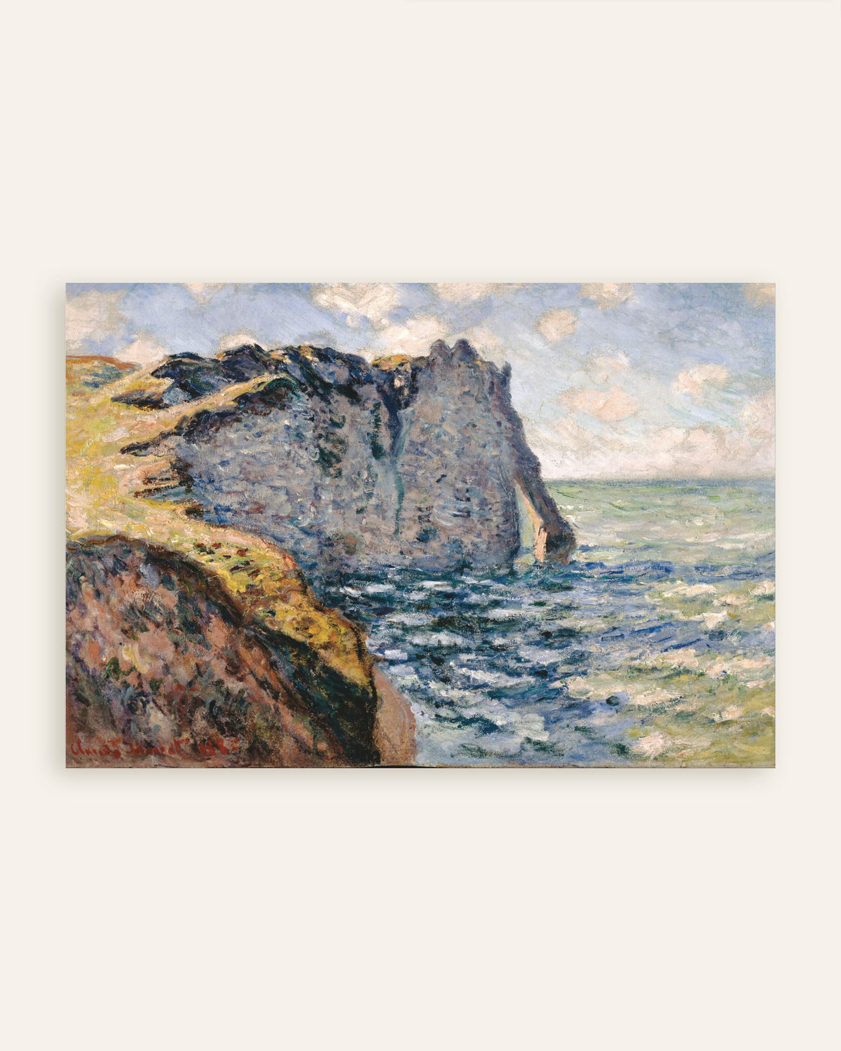 Affiche La Falaise d'Aval, Étretat (1885) de Claude Monet, miniature