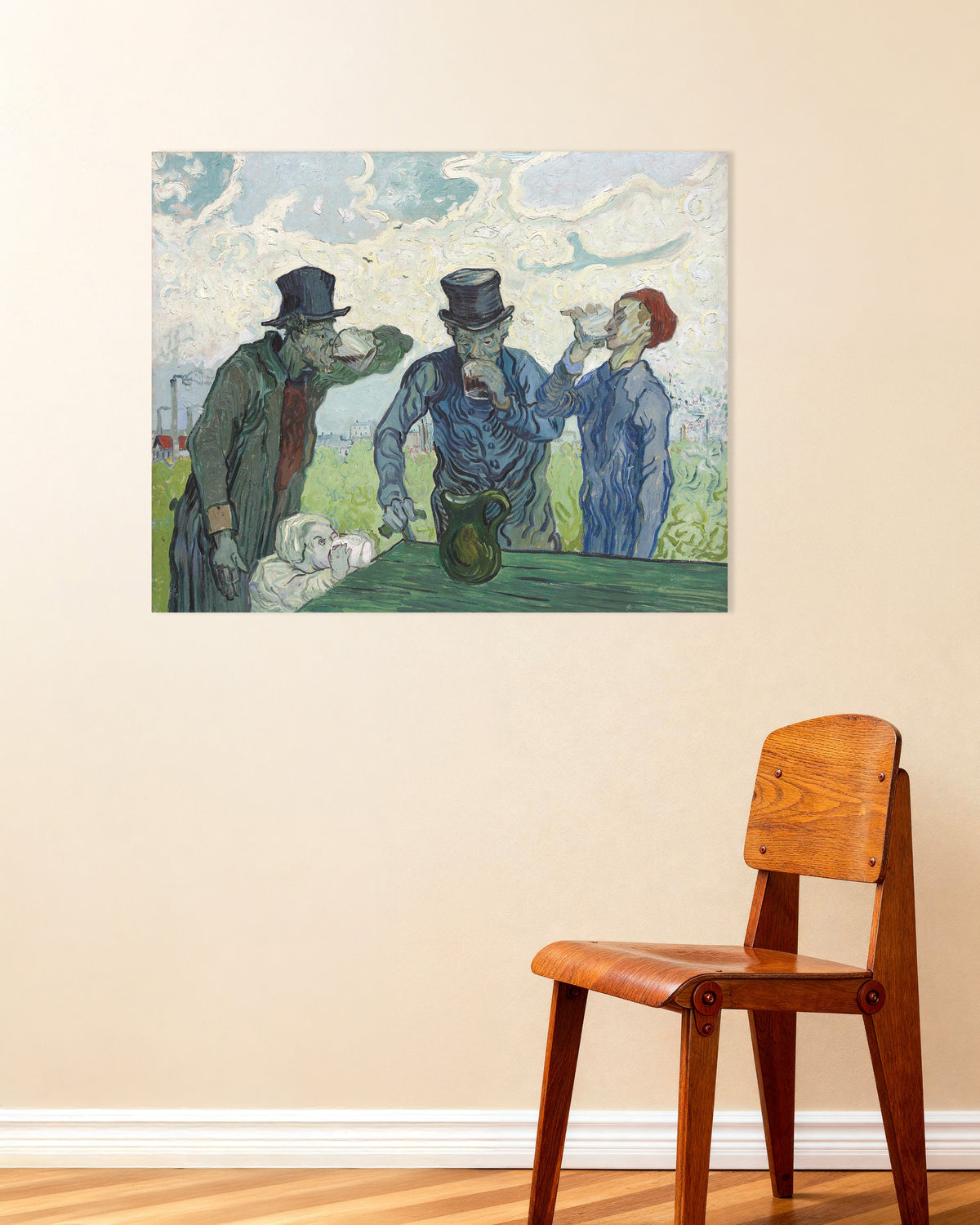 Poster Les Buveurs, d’après Daumier (1890), par Vincent van Gogh