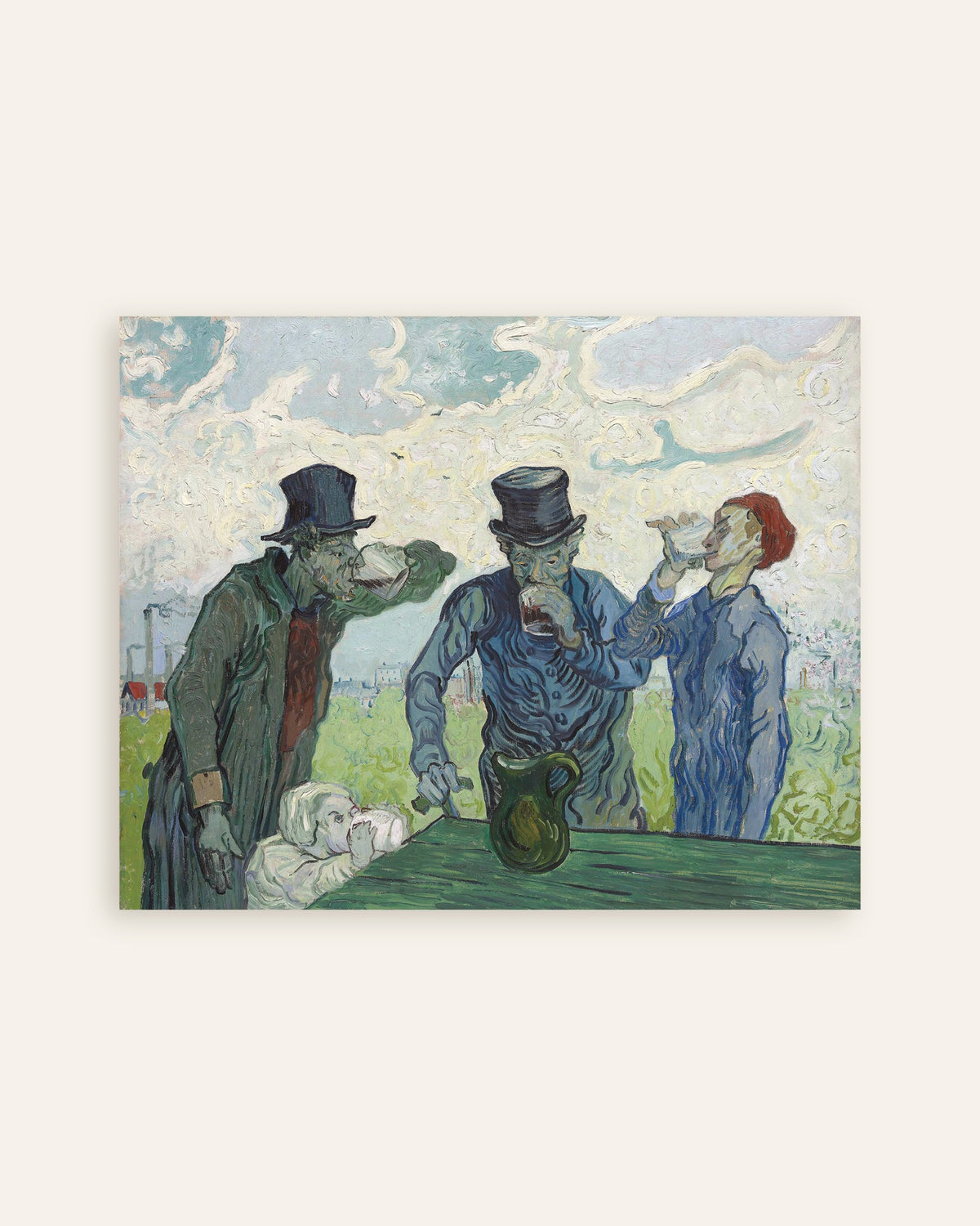 Poster Les Buveurs, d’après Daumier (1890), par Vincent van Gogh, vignette