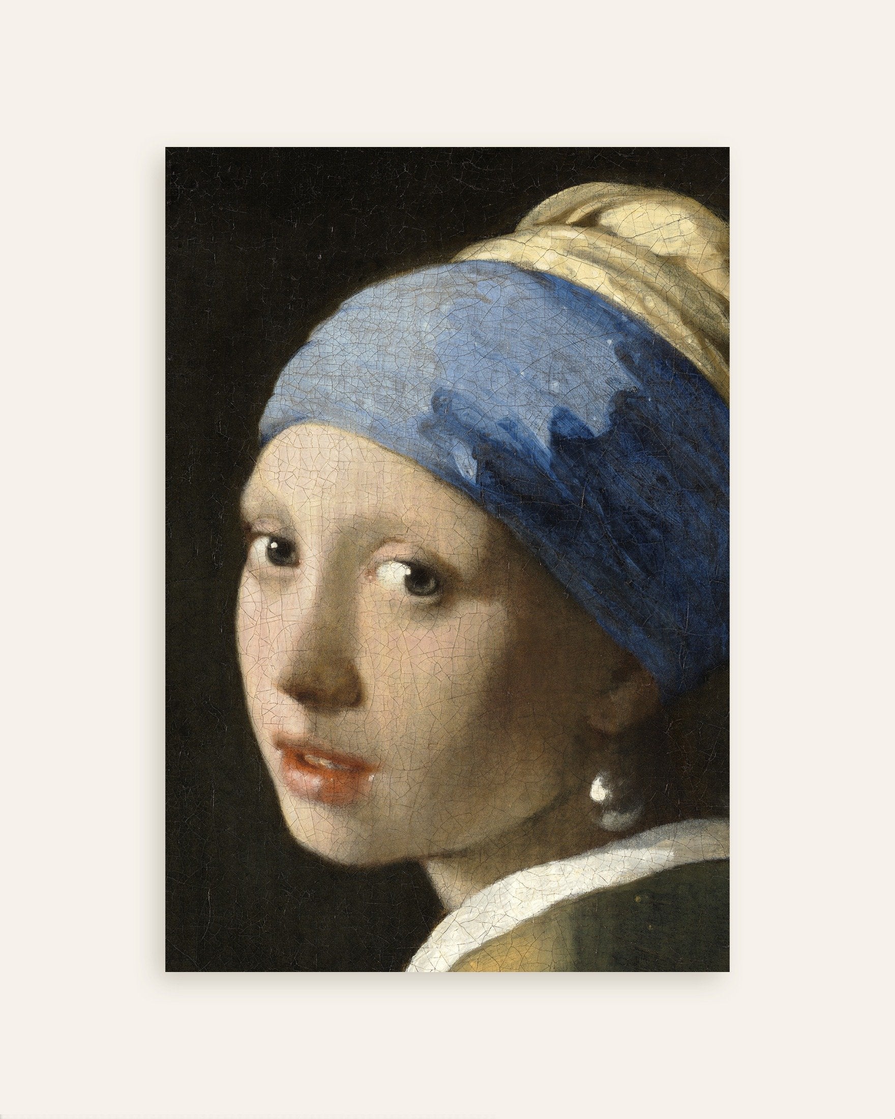 Poster of The Face - Vermeer Girl with a Pearl Earring Detail Poster, thumbnail