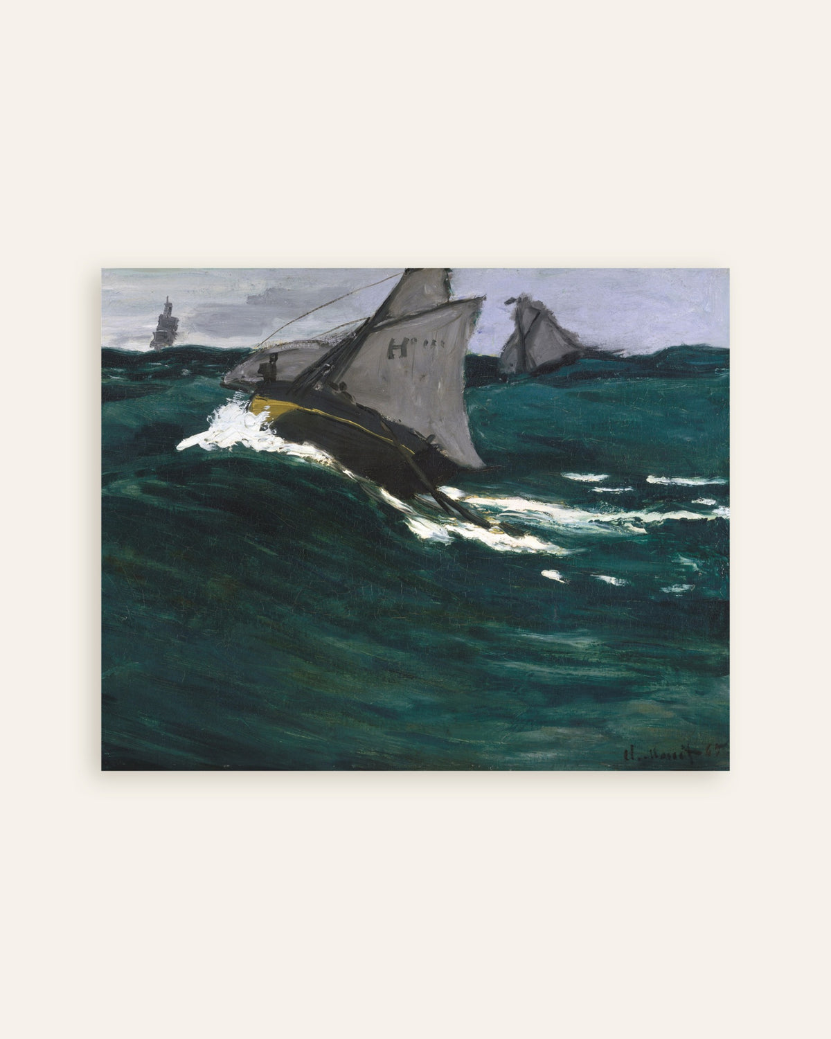 Affiche La Vague verte (vers 1866–1867) de Claude Monet, miniature