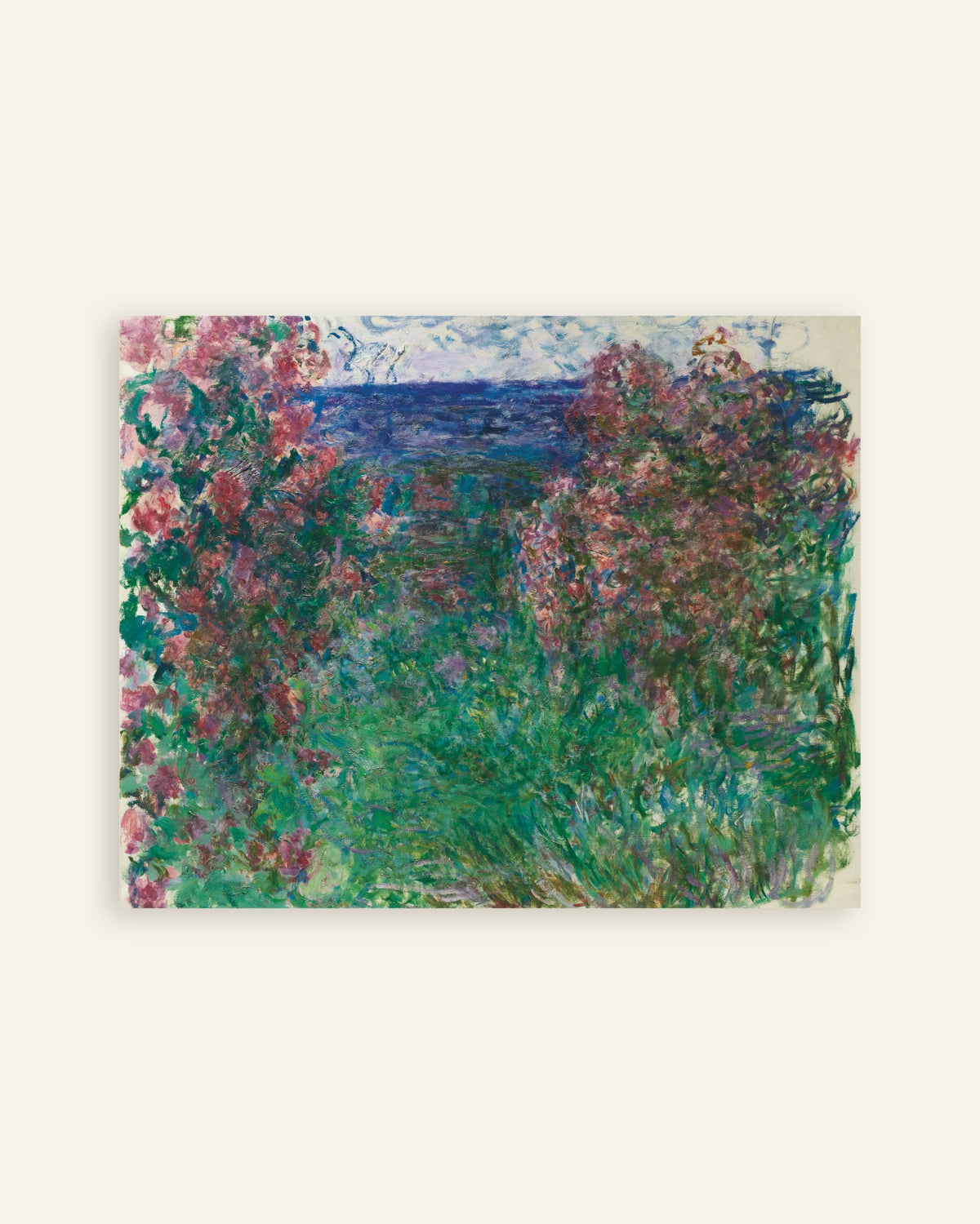 Affiche La Maison dans les roses (vers 1925) de Claude Monet, miniature