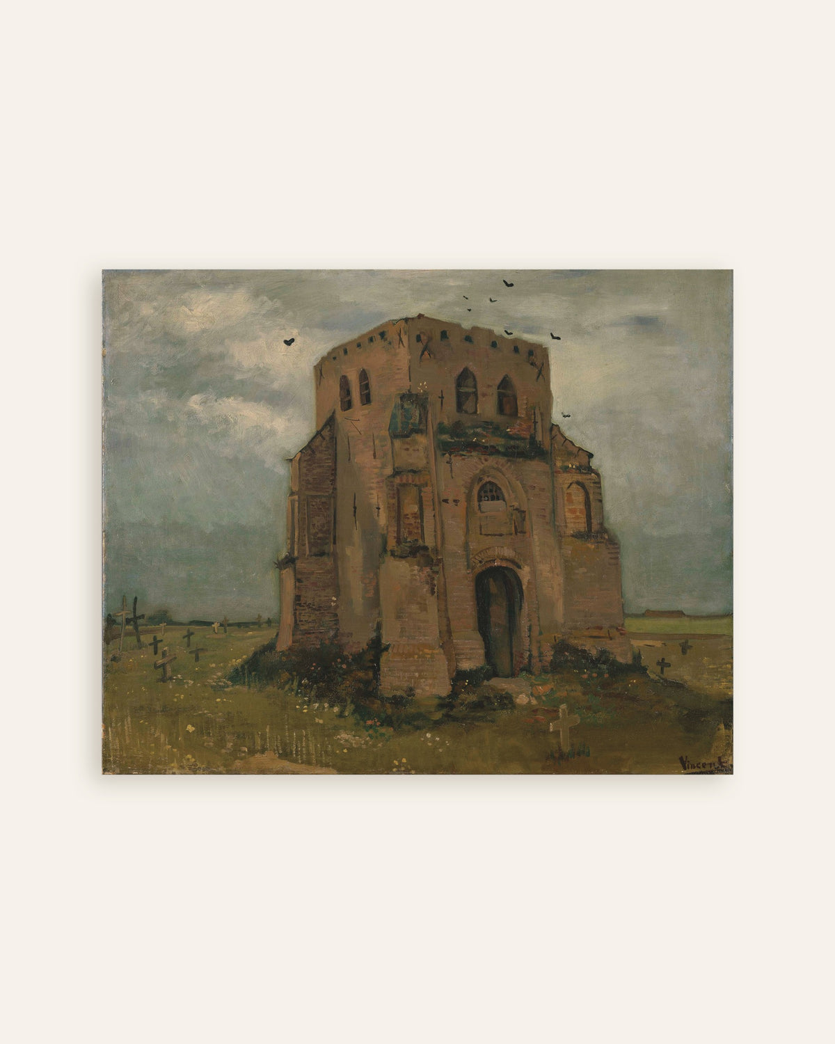 Vignette du poster Le Vieux Clocher de Nuenen (1885) de Vincent van Gogh
