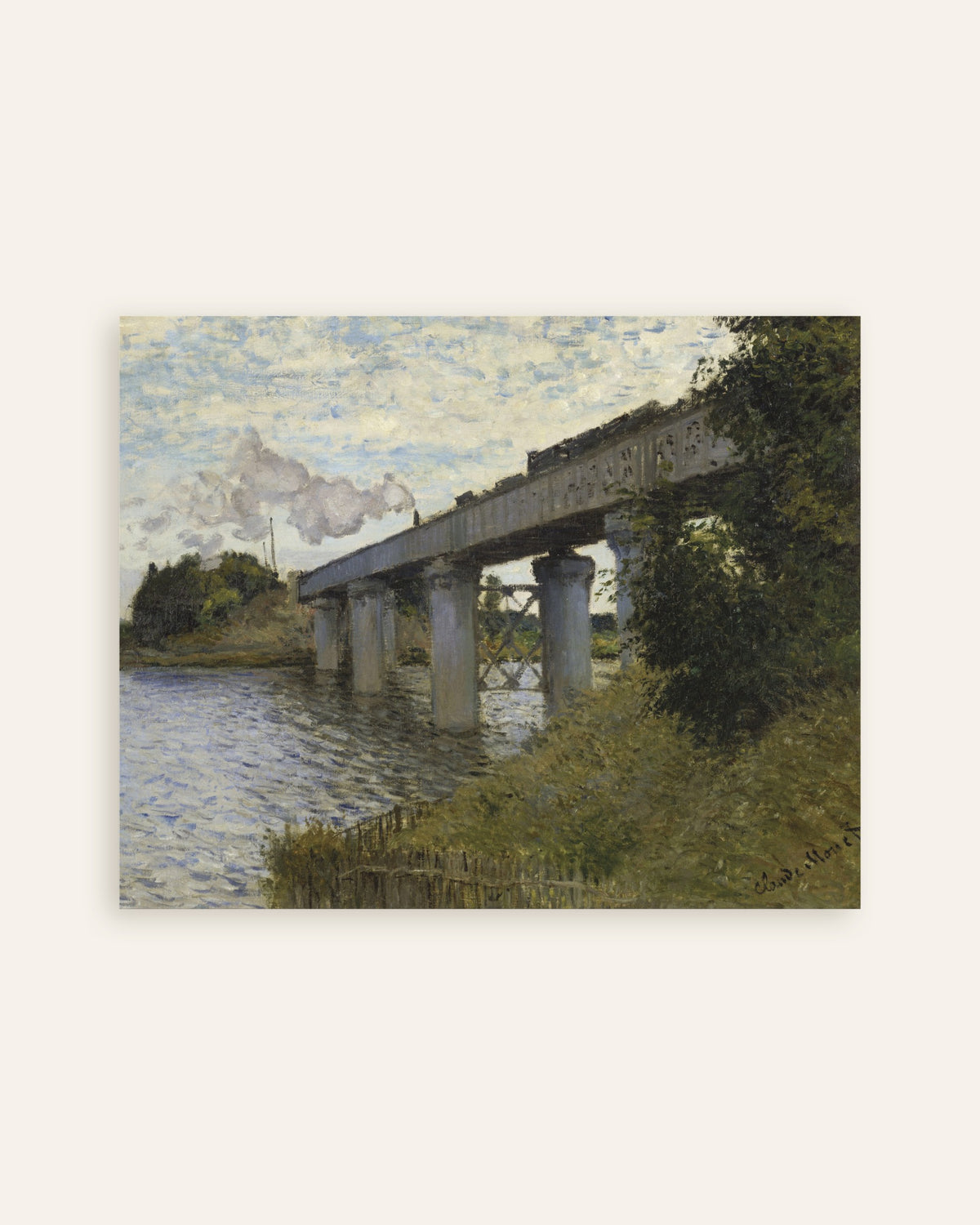 Affiche Le Pont du chemin de fer à Argenteuil (1873–1874) de Claude Monet, miniature
