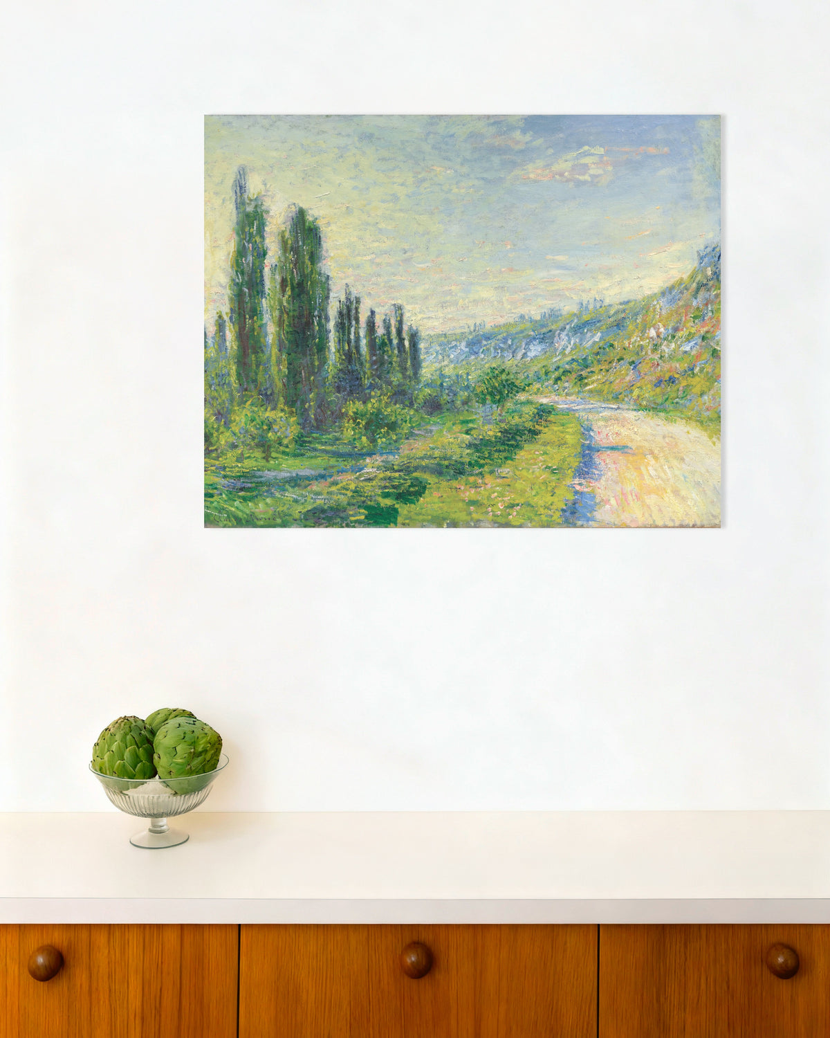 Affiche La Route de Vétheuil (vers 1880) de Claude Monet