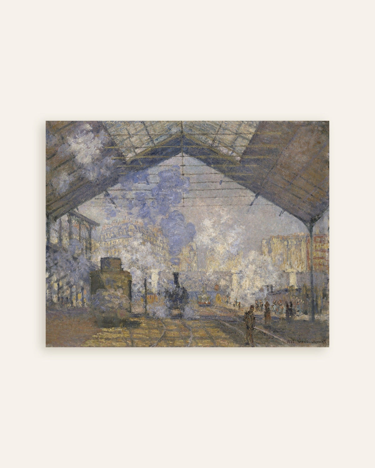 Affiche La Gare Saint-Lazare (1877) de Claude Monet, miniature