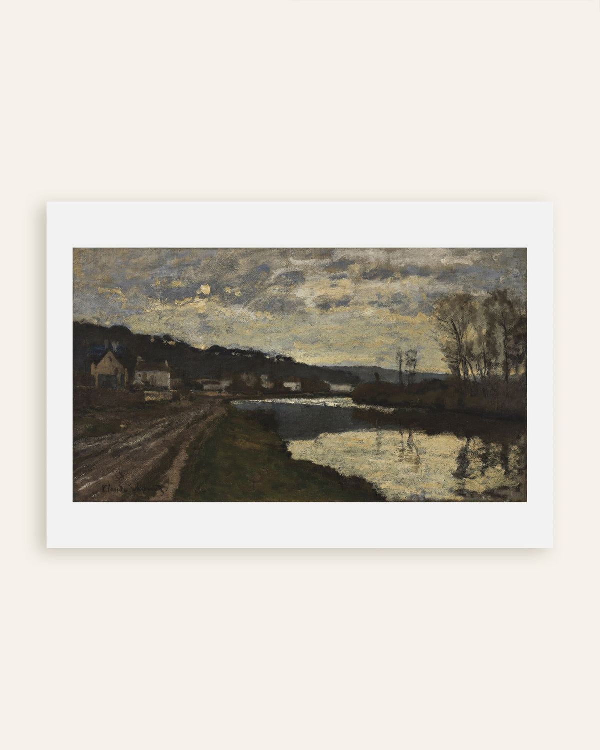 Affiche La Seine à Bougival (1870) de Claude Monet, miniature