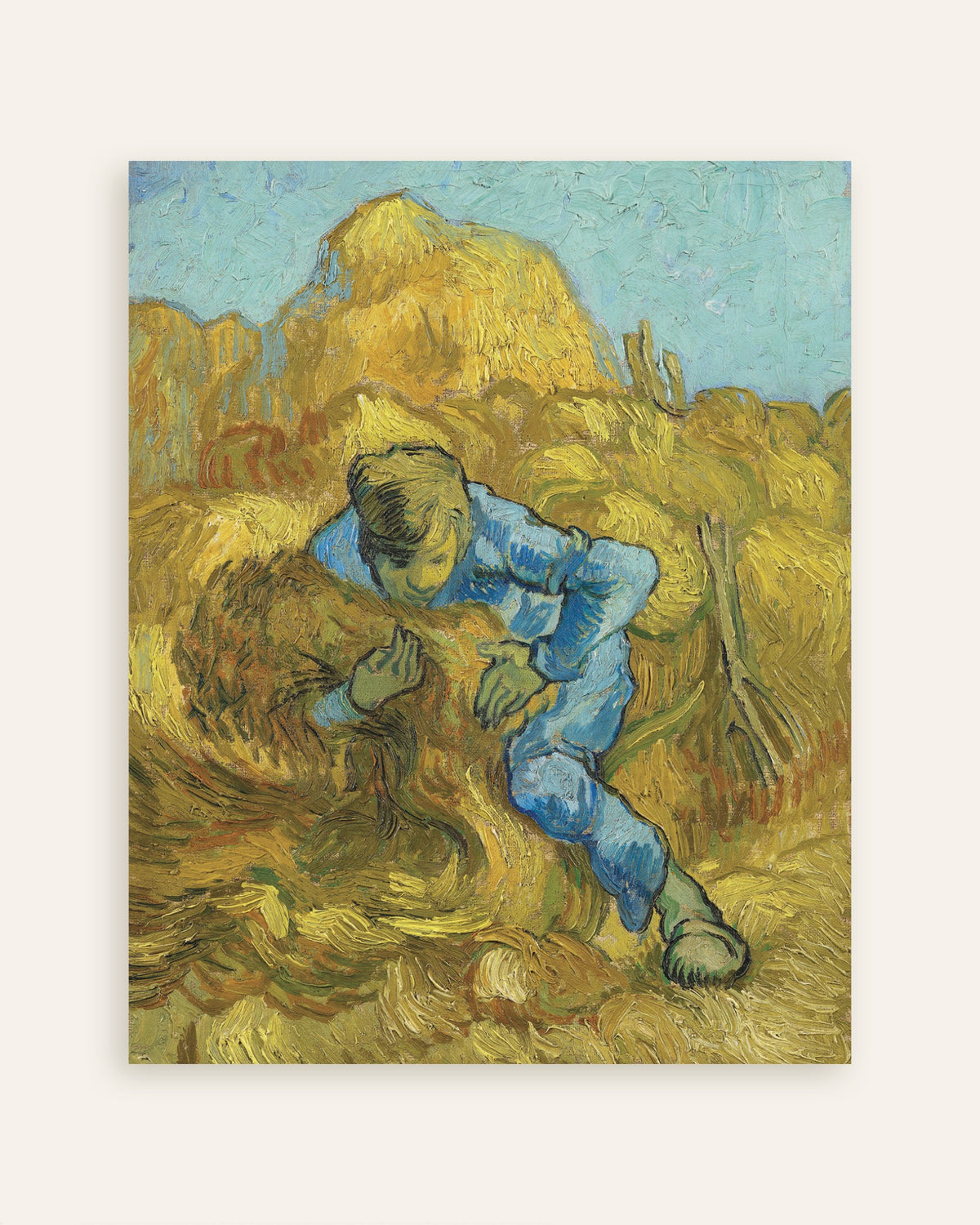 Poster de Le Botteleur, d’après Millet (1889), de Vincent van Gogh, en miniature