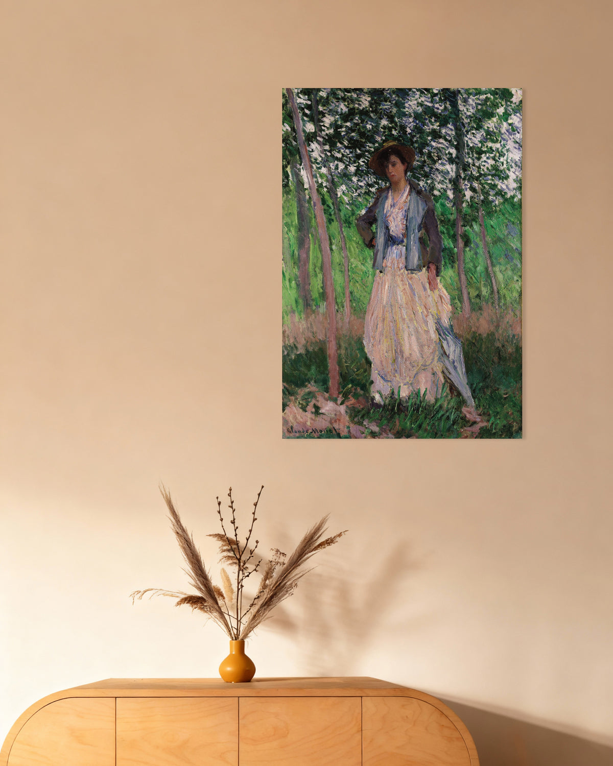 Affiche La Promeneuse, Suzanne Hoschedé (1887) de Claude Monet