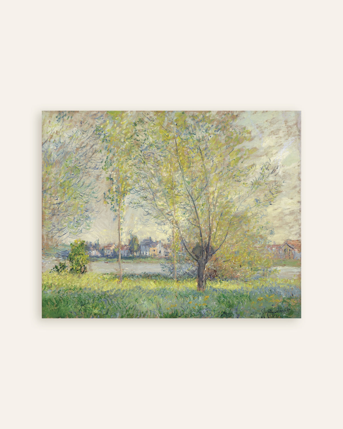 Affiche Les Saules (1880) de Claude Monet, miniature