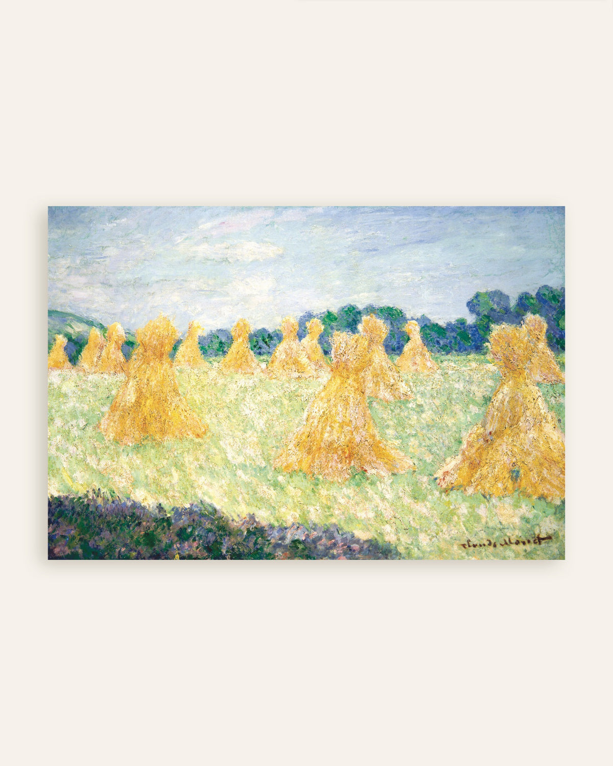 Affiche Les Demoiselles de Giverny, effet de soleil (1894) de Claude Monet, miniature