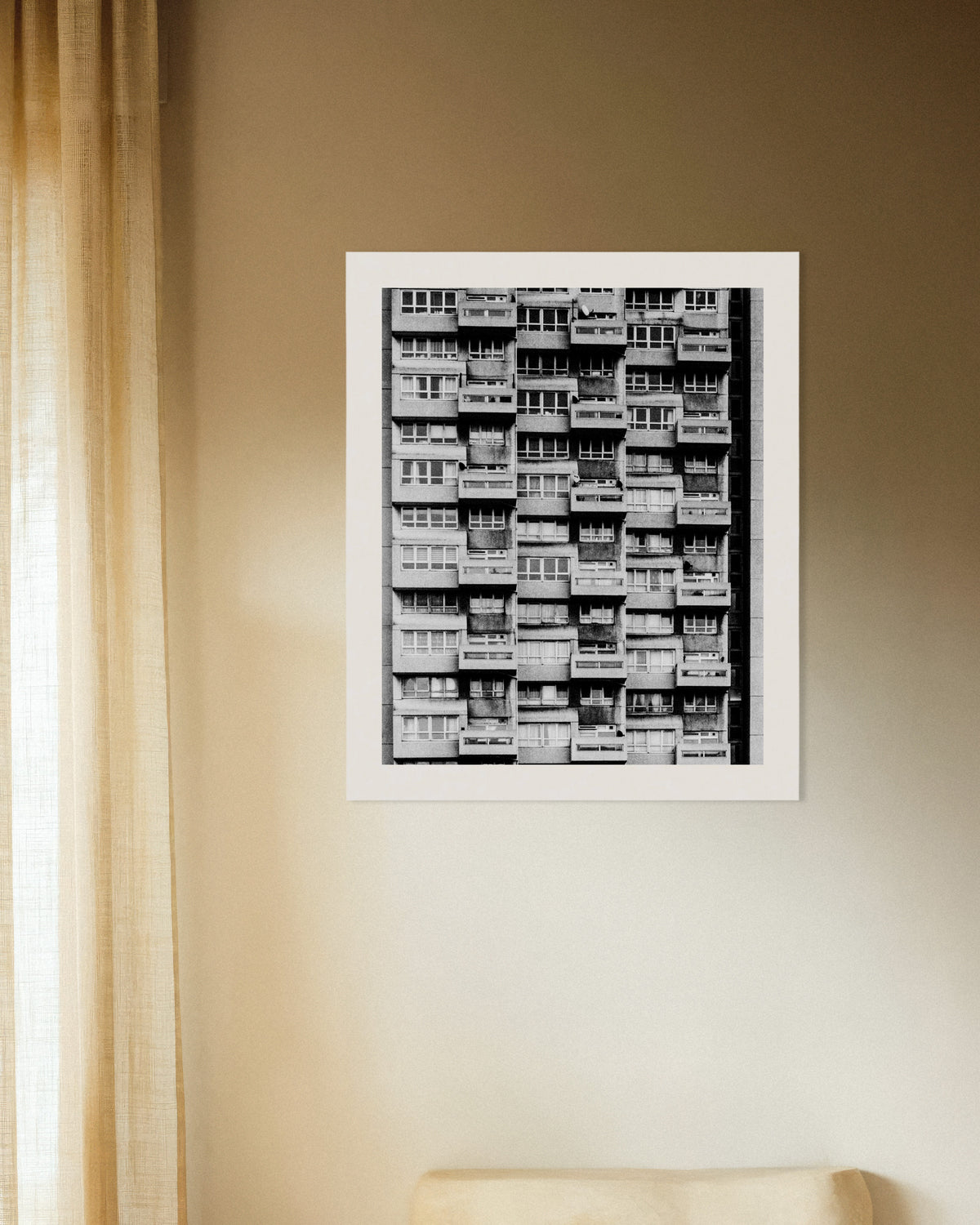 Affiche « Façade d’immeuble avec balcons »
