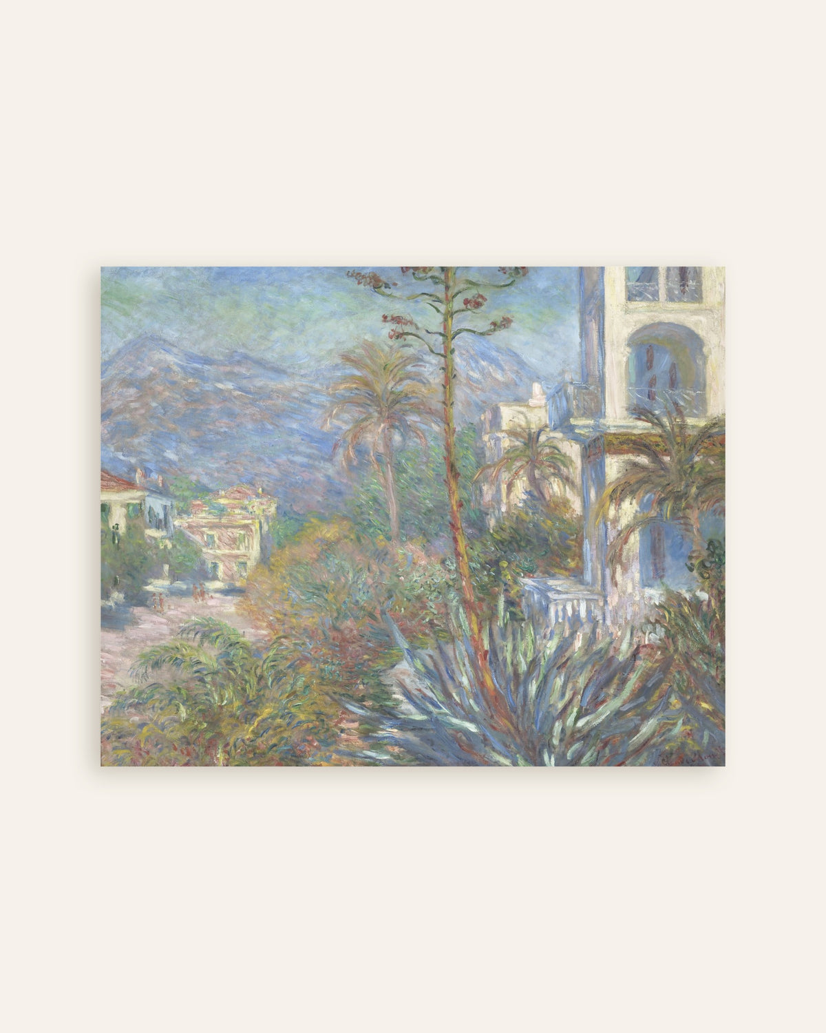 Affiche Les Villas à Bordighera (1884) de Claude Monet, miniature