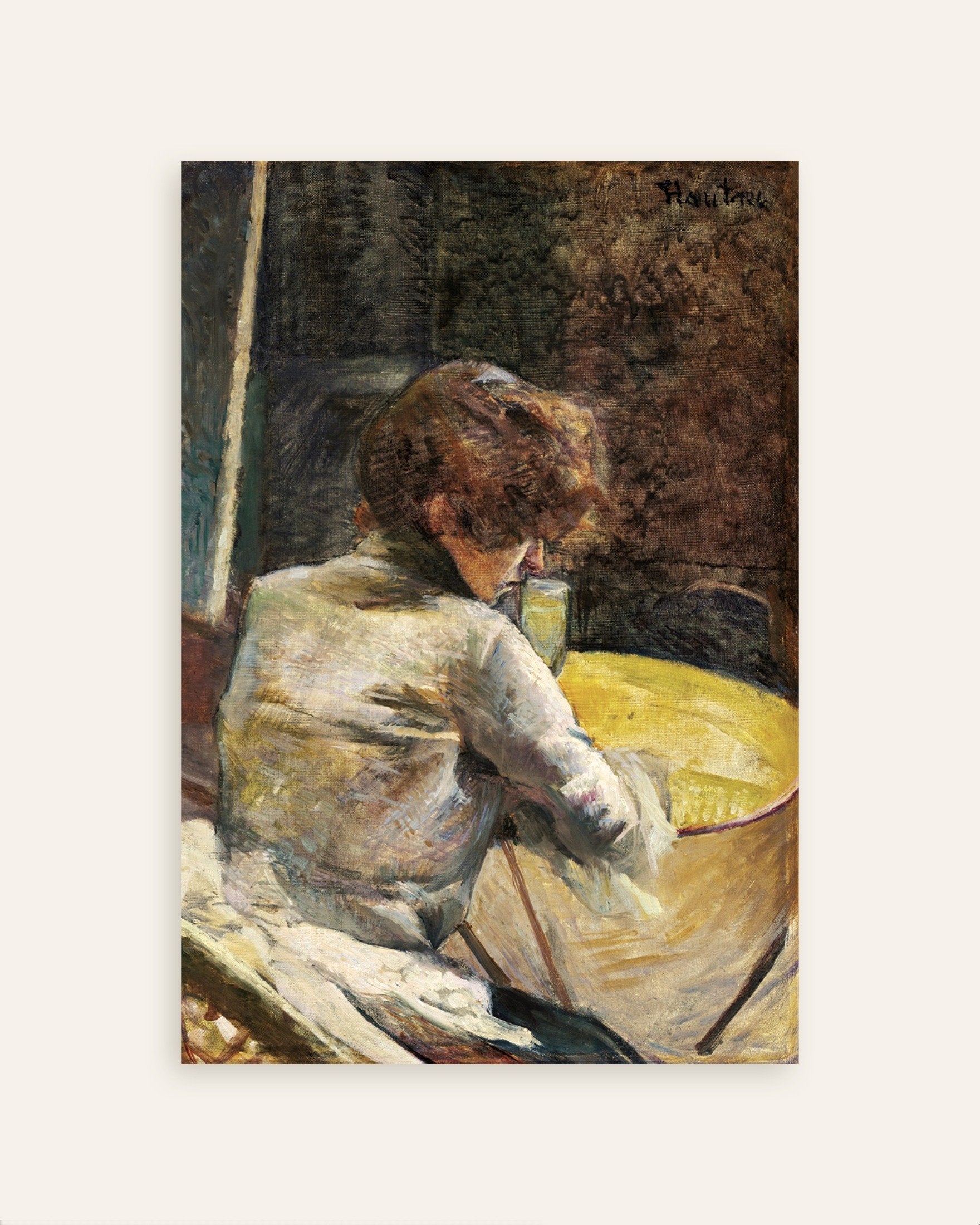 Poster of Waiting (ca. 1887) by Henri de Toulouse-Lautrec, thumbnail