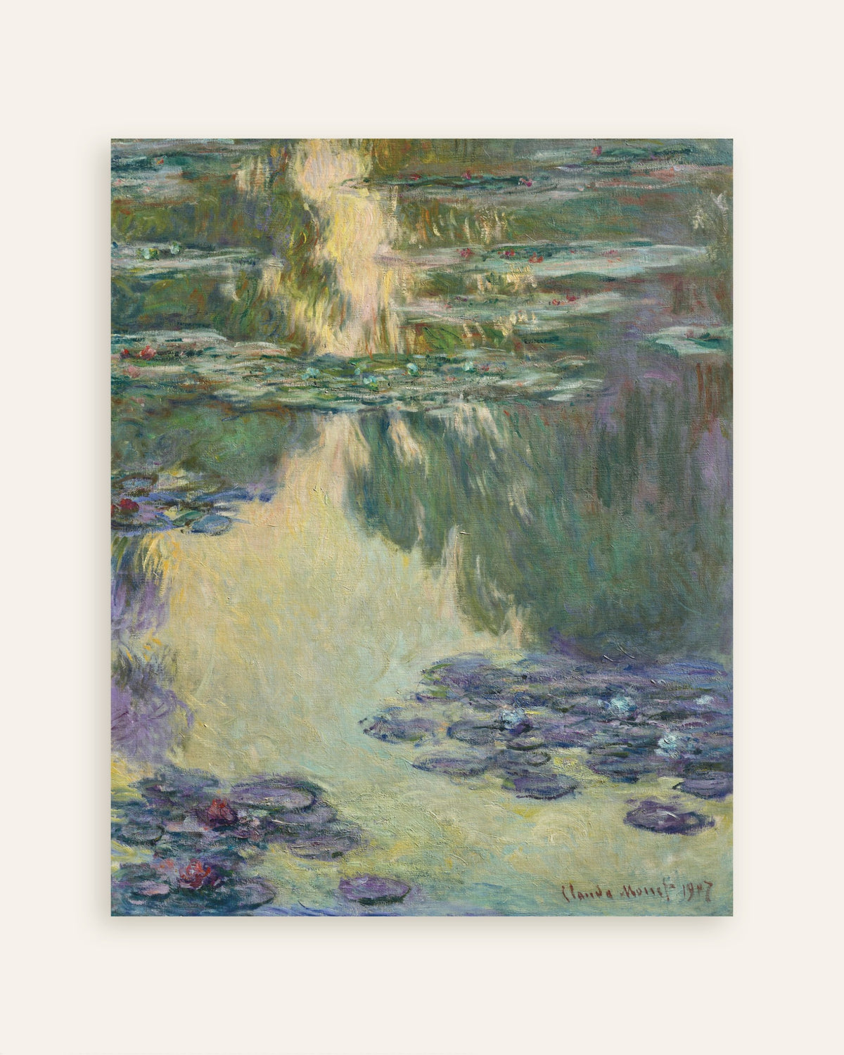 Affiche Nymphéas (1907) de Claude Monet, miniature
