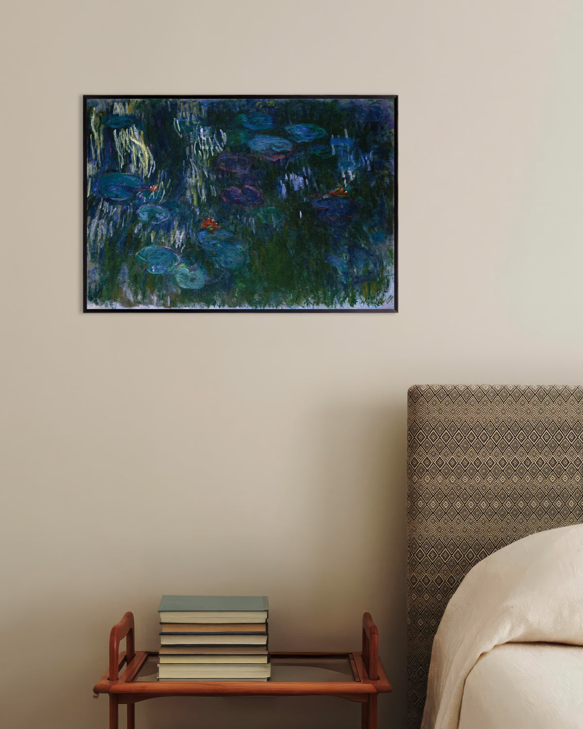 Affiche Nymphéas (1916–1919) de Claude Monet, avec un cadre en métal