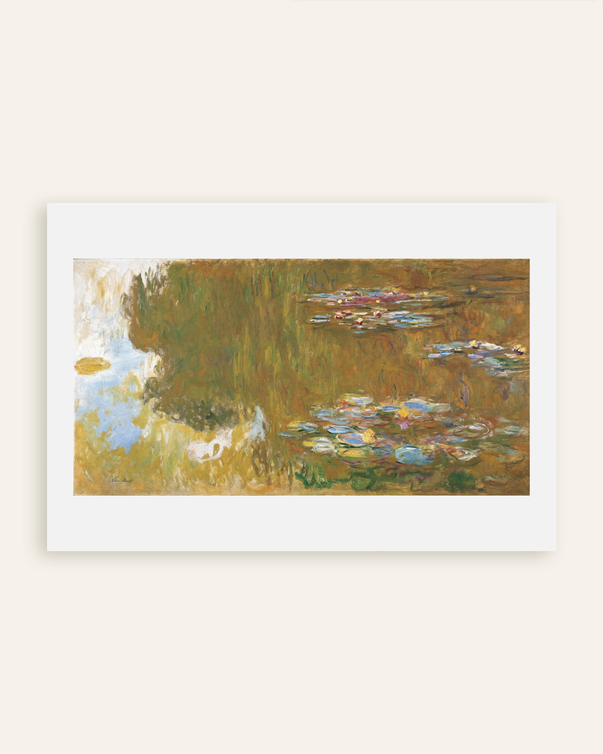 Affiche Le Bassin aux nymphéas, reflets de saule (vers 1917–1919) de Claude Monet, miniature