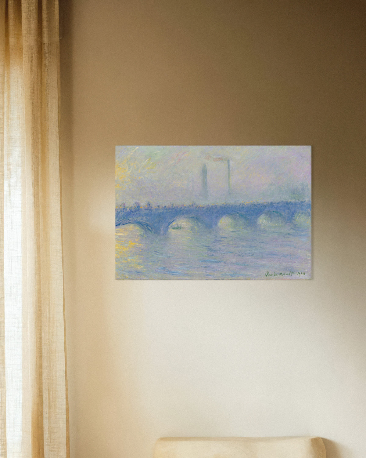 Affiche Waterloo Bridge, effet de brume (1904) de Claude Monet