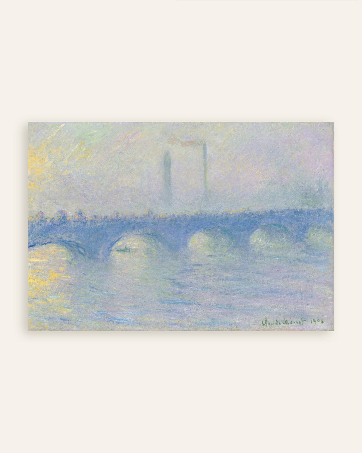 Affiche Waterloo Bridge, effet de brume (1904) de Claude Monet, miniature
