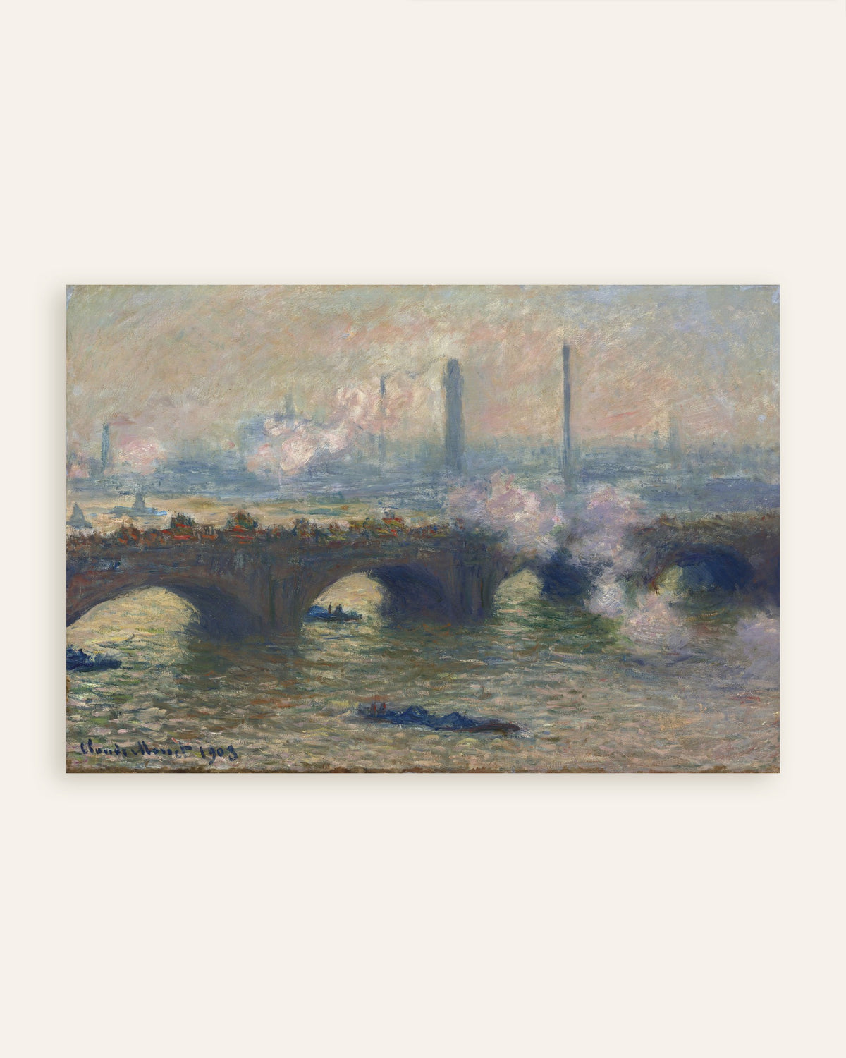 Affiche Waterloo Bridge, temps gris (1903) de Claude Monet, miniature