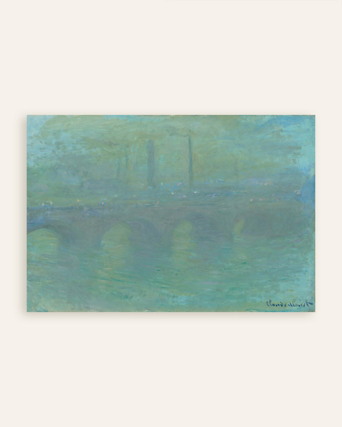 Affiche Waterloo Bridge, Londres, au crépuscule (1904) de Claude Monet, miniature