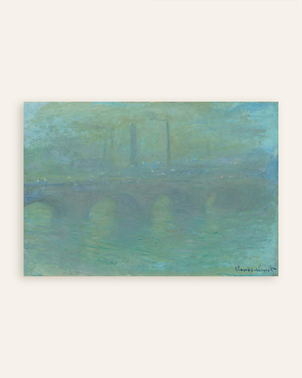 Affiche Waterloo Bridge, Londres, au crépuscule (1904) de Claude Monet, miniature