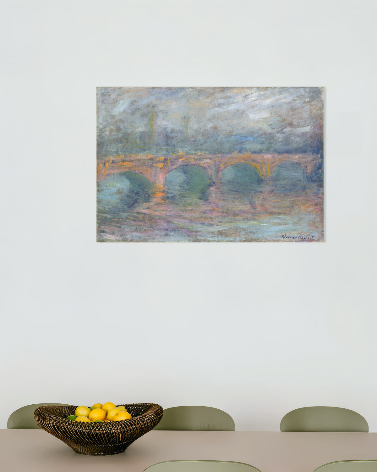Affiche Waterloo Bridge, Londres, au coucher du soleil (1904) de Claude Monet