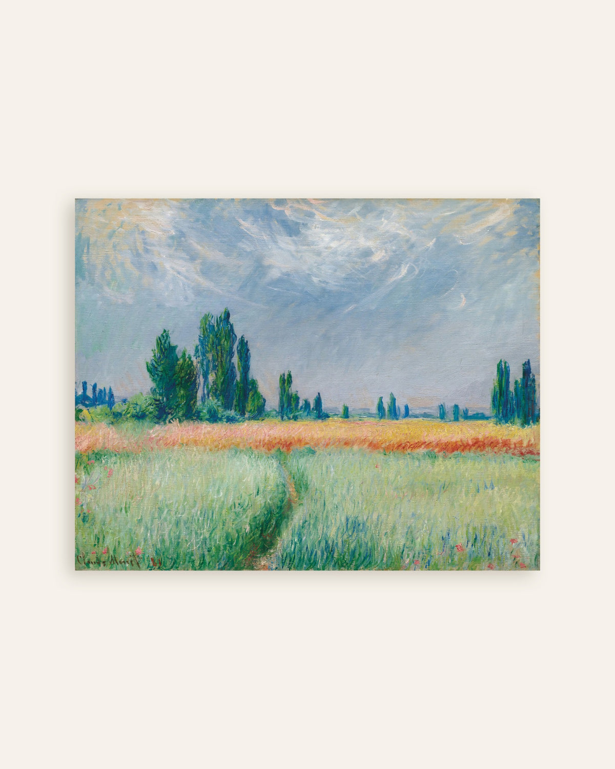 Affiche Champ de blé (1881) de Claude Monet, miniature