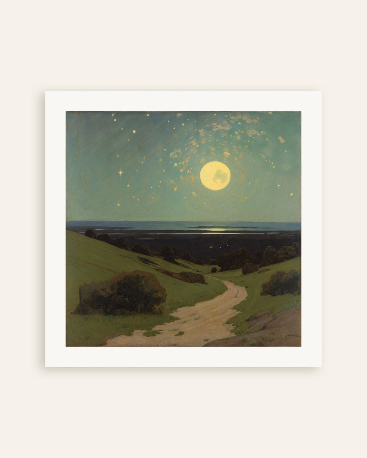 Affiche Pleine lune sur les collines, vignette