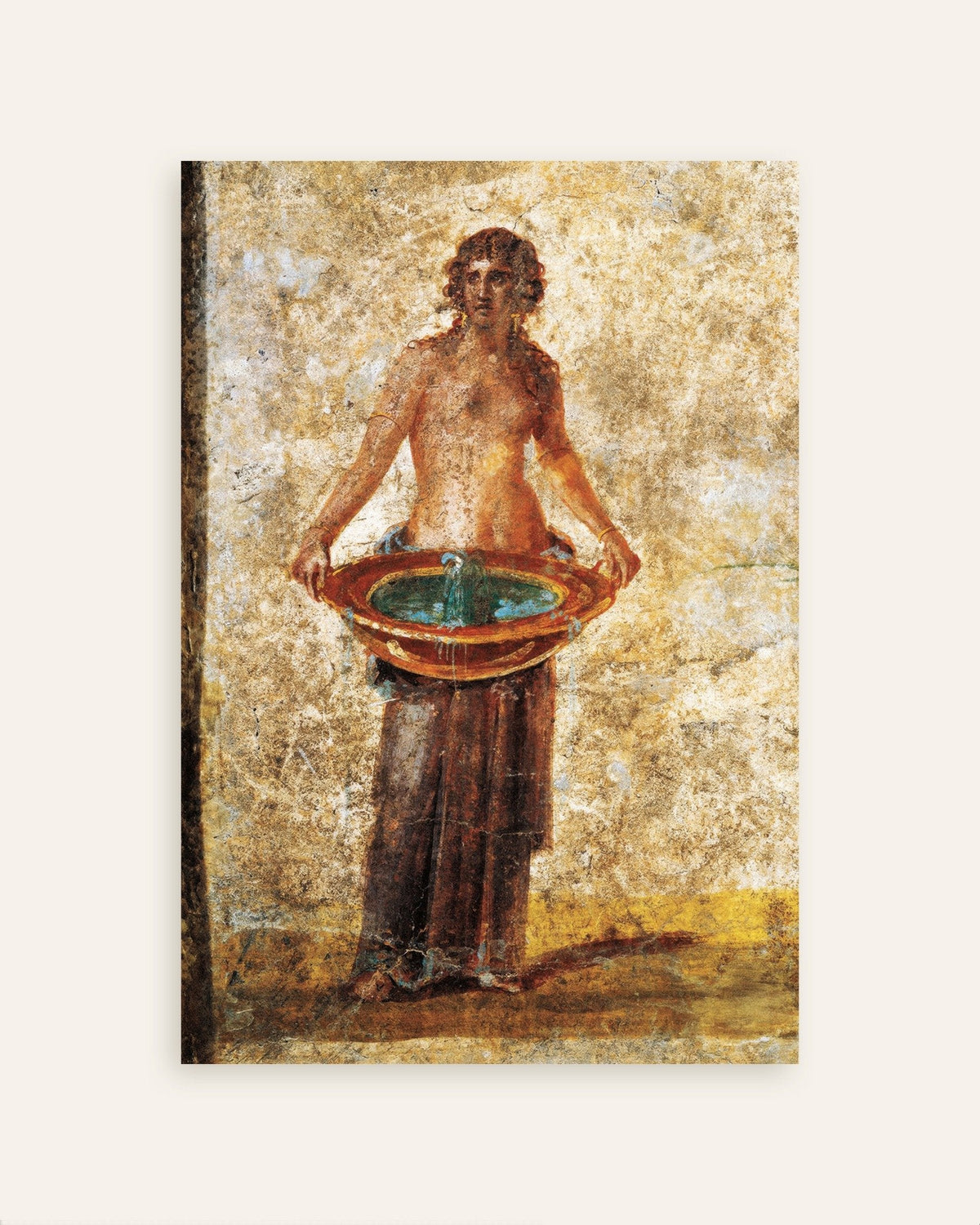 Affiche de la fresque de la femme portant un bassin d'eau, Pompéi