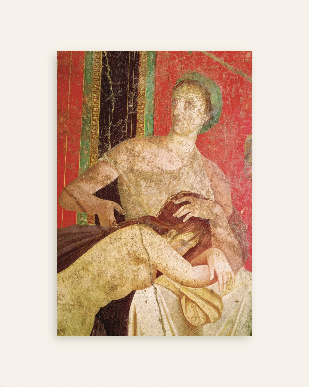 Affiche de la fresque de la femme consolant l'initiée, Villa des Mystères