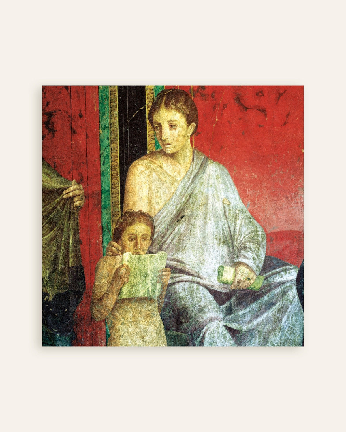 Affiche de la fresque du jeune lecteur, Villa des Mystères