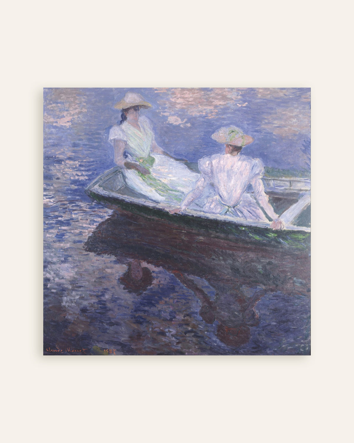 Affiche Jeunes filles en barque (1887) de Claude Monet, miniature