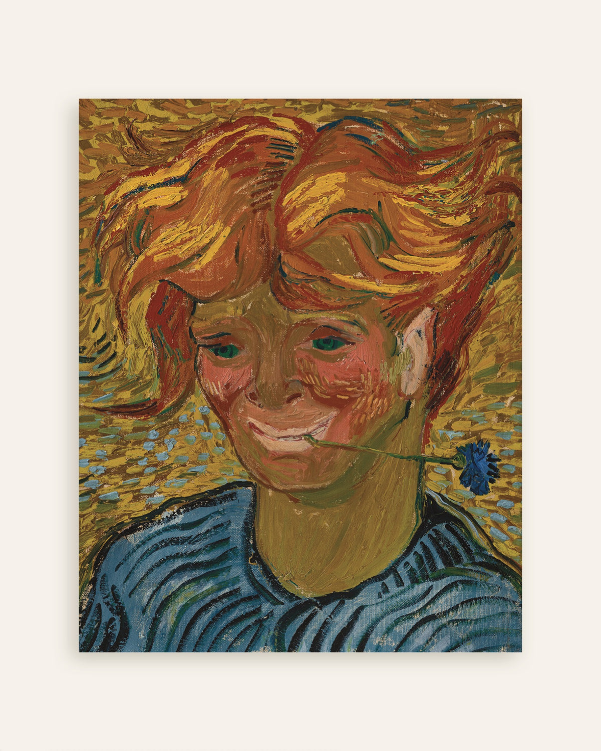 Poster de Jeune homme au bleuet (1890) de Vincent van Gogh, en miniature