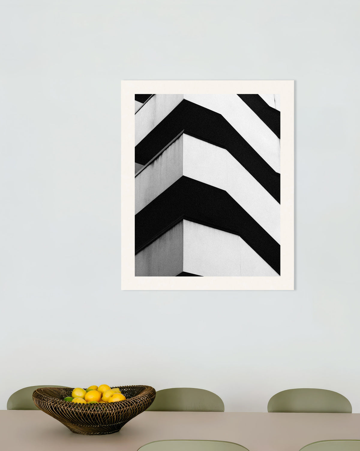 Affiche « Balcons en béton en zigzag »