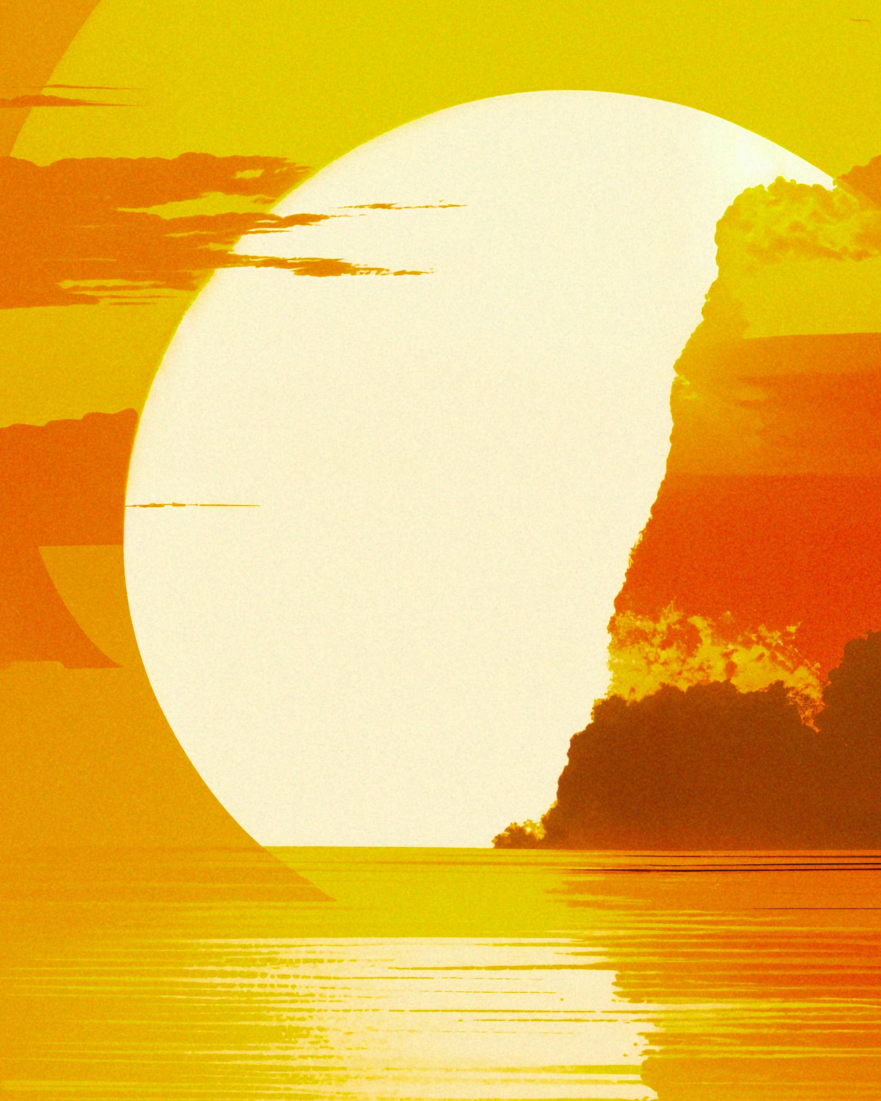 Soleil couchant - Affiche